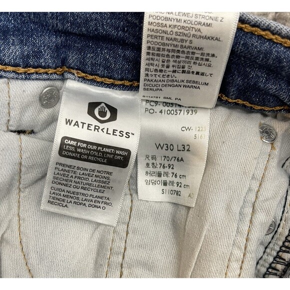 Levis 514 Straight Leg Jeans Men's 30x32 Medium Wash Blue Denim Cowboy Western - Picture 8 of 9